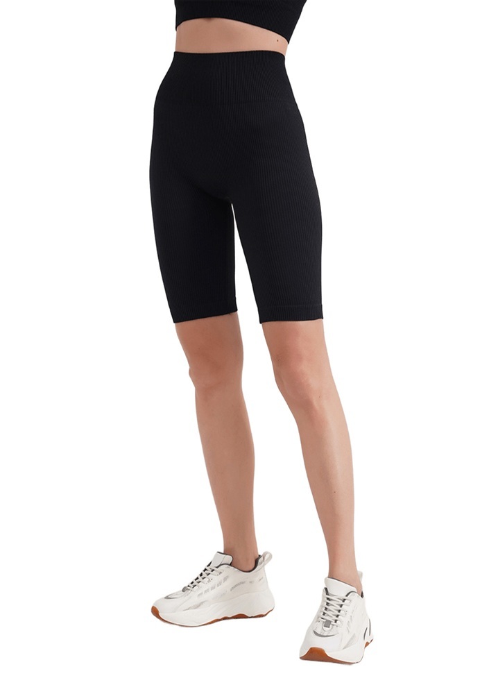 Велосипедки бесшовные Giulia 7141 Tracks Rib Shape L/XL черные фото 2