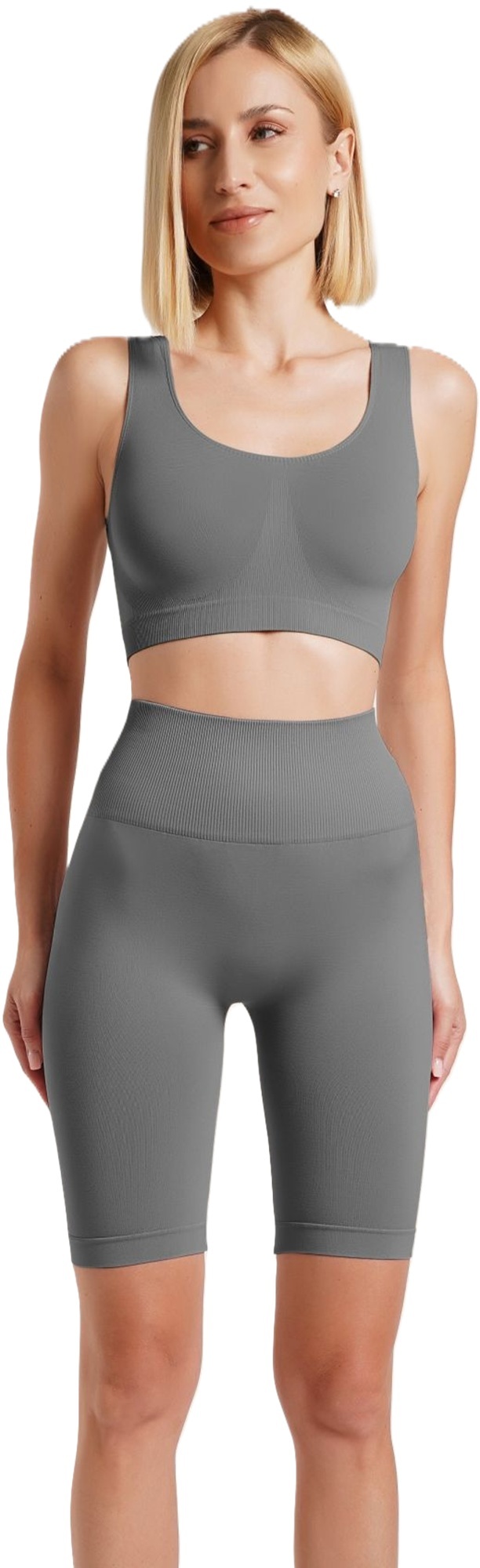 Велосипедки бесшовные Giulia 7142 Tracks Shape L/XL серые фото 4