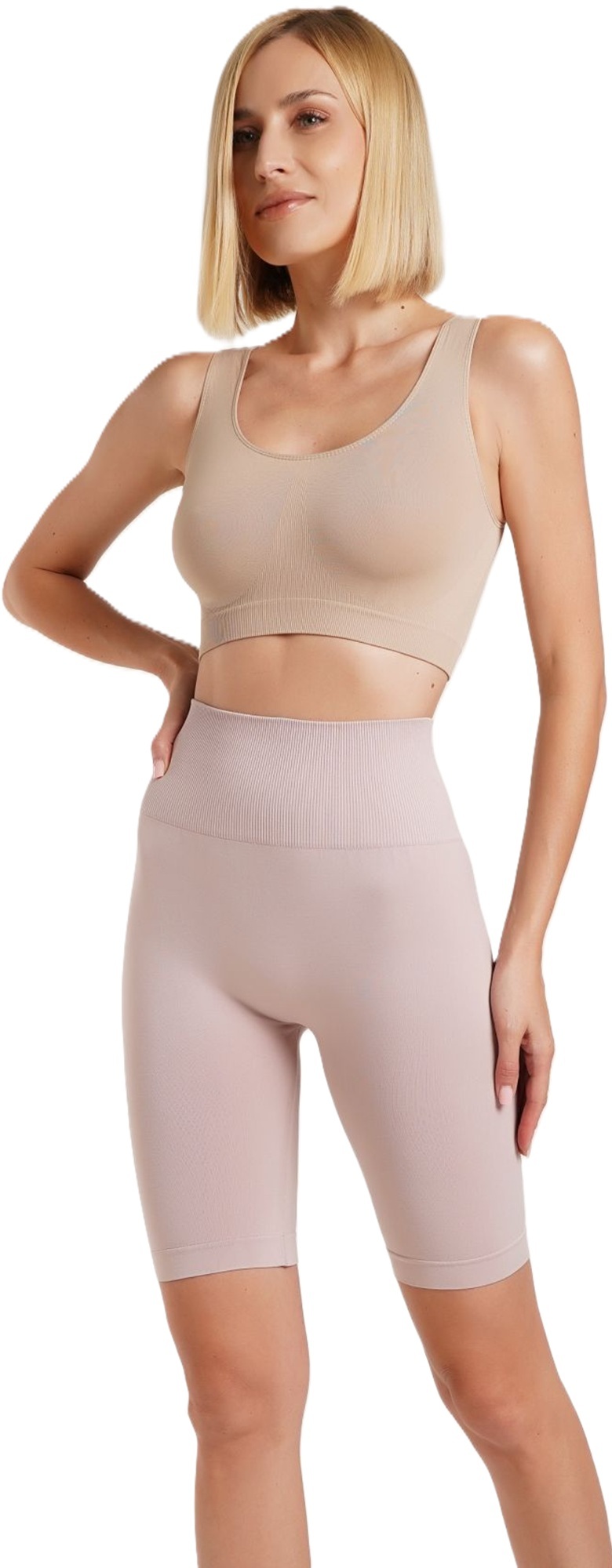 Велосипедки бесшовные Giulia 7142 Tracks Shape L/XL розовые фото 4