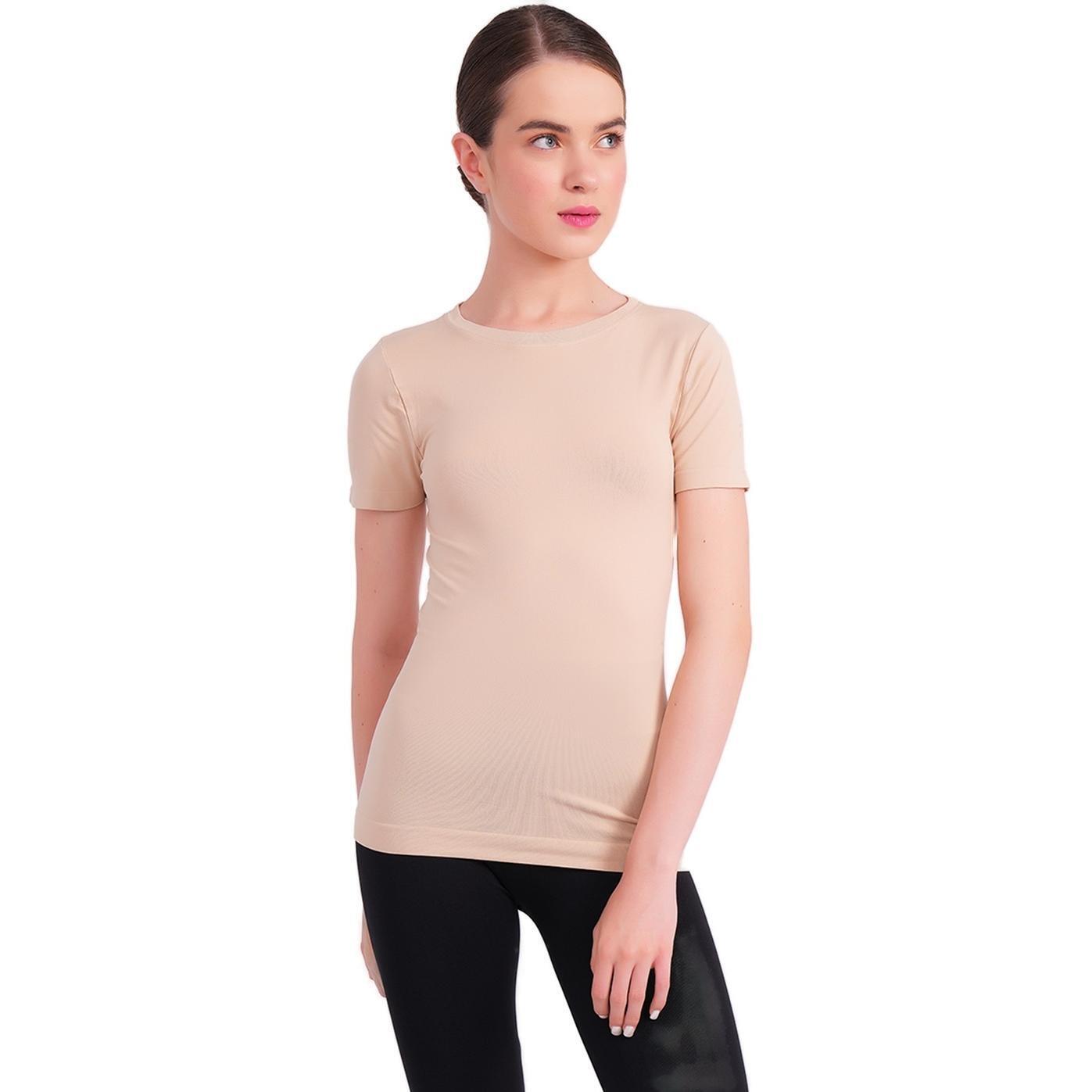 Футболка бесшовная Giulia 7555 T-Shirt L/XL бежевая фото 3