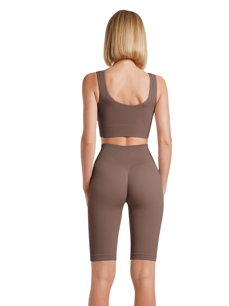 Велосипедки бесшовные Giulia 7141 Tracks Rib Shape L/XL коричневые фото 2