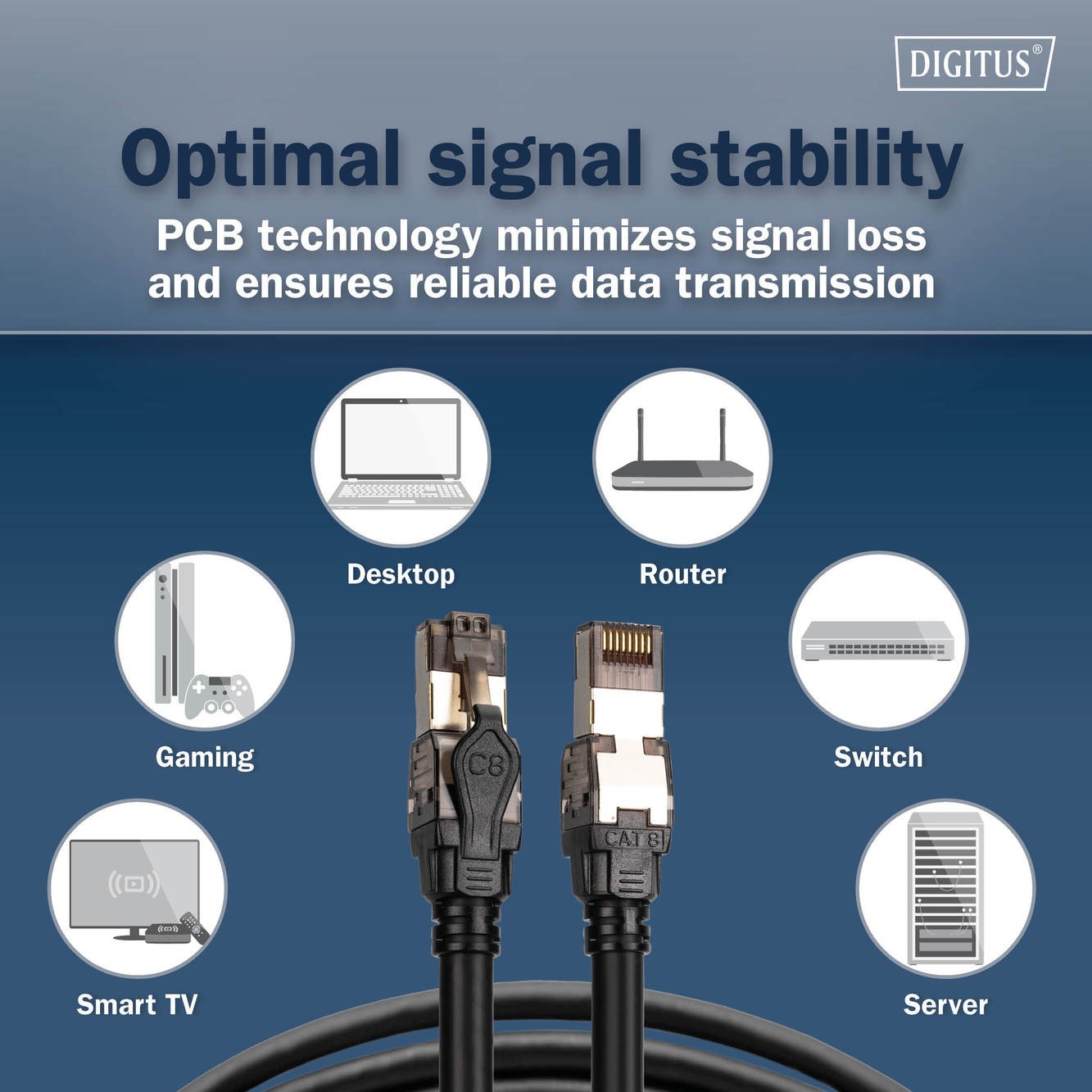Патч-корд DIGITUS CAT 8.1 S-FTP, 5м, AWG 24/7, LSZH, чорний (DK-1843-050)фото