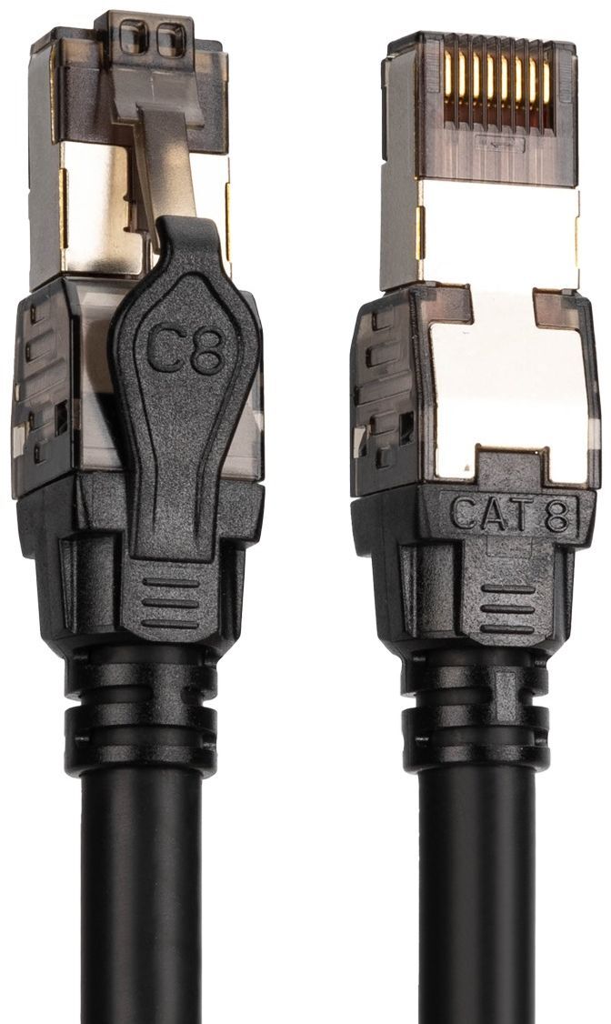 Патч-корд DIGITUS CAT 8.1 S-FTP, 5м, AWG 24/7, LSZH, чорний (DK-1843-050)фото