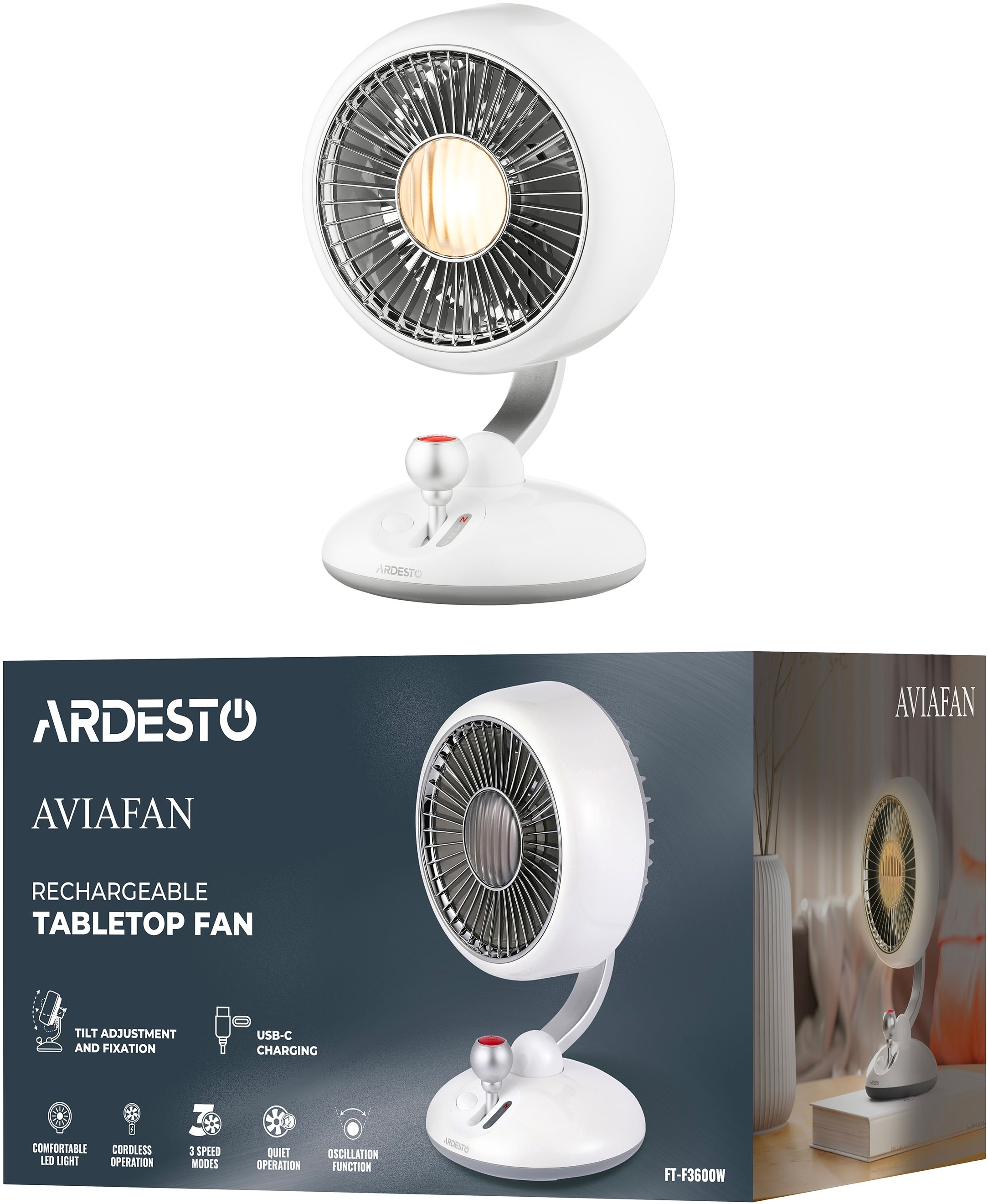 Вентилятор ARDESTO AviaFan FT-F3600W фото 