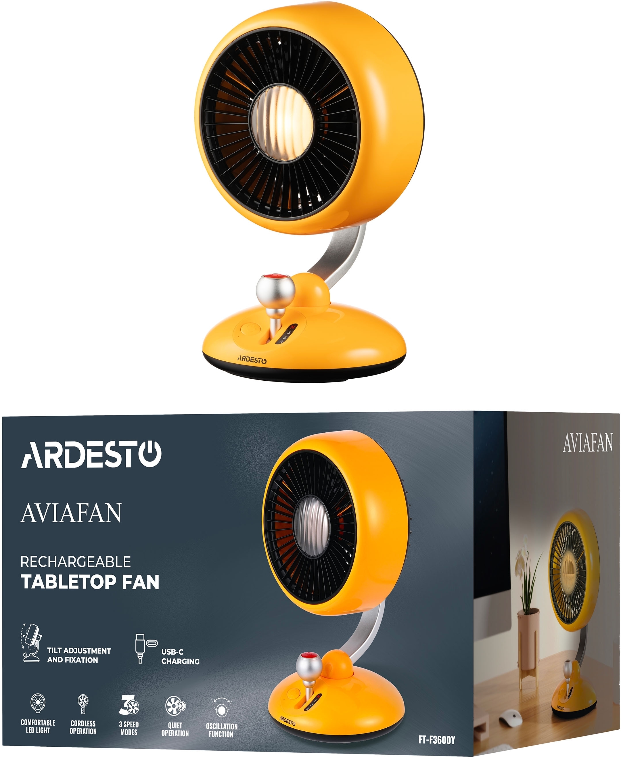 Вентилятор ARDESTO AviaFan FT-F3600Y фото 