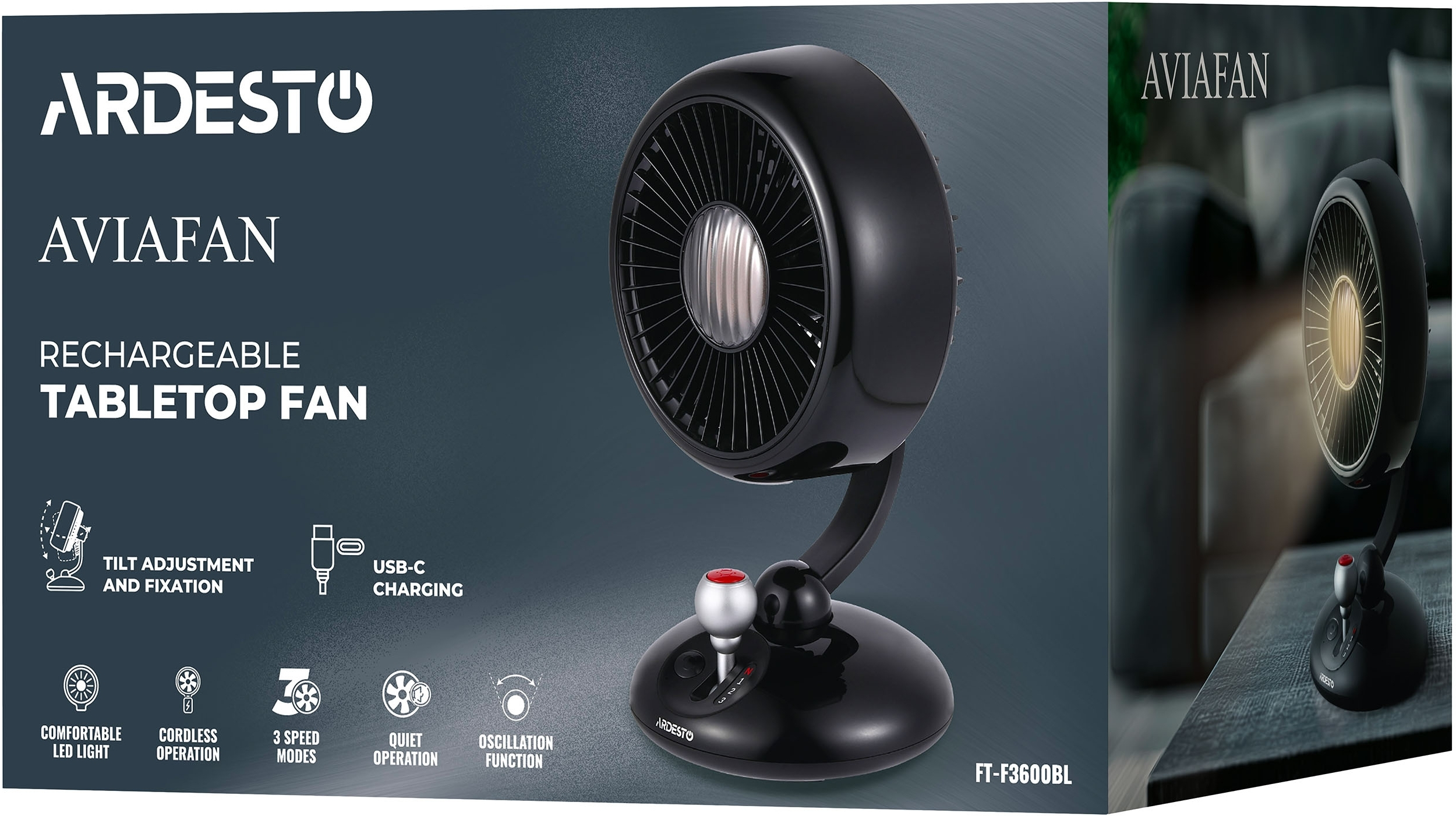 Вентилятор ARDESTO AviaFan FT-F3600BL фото 