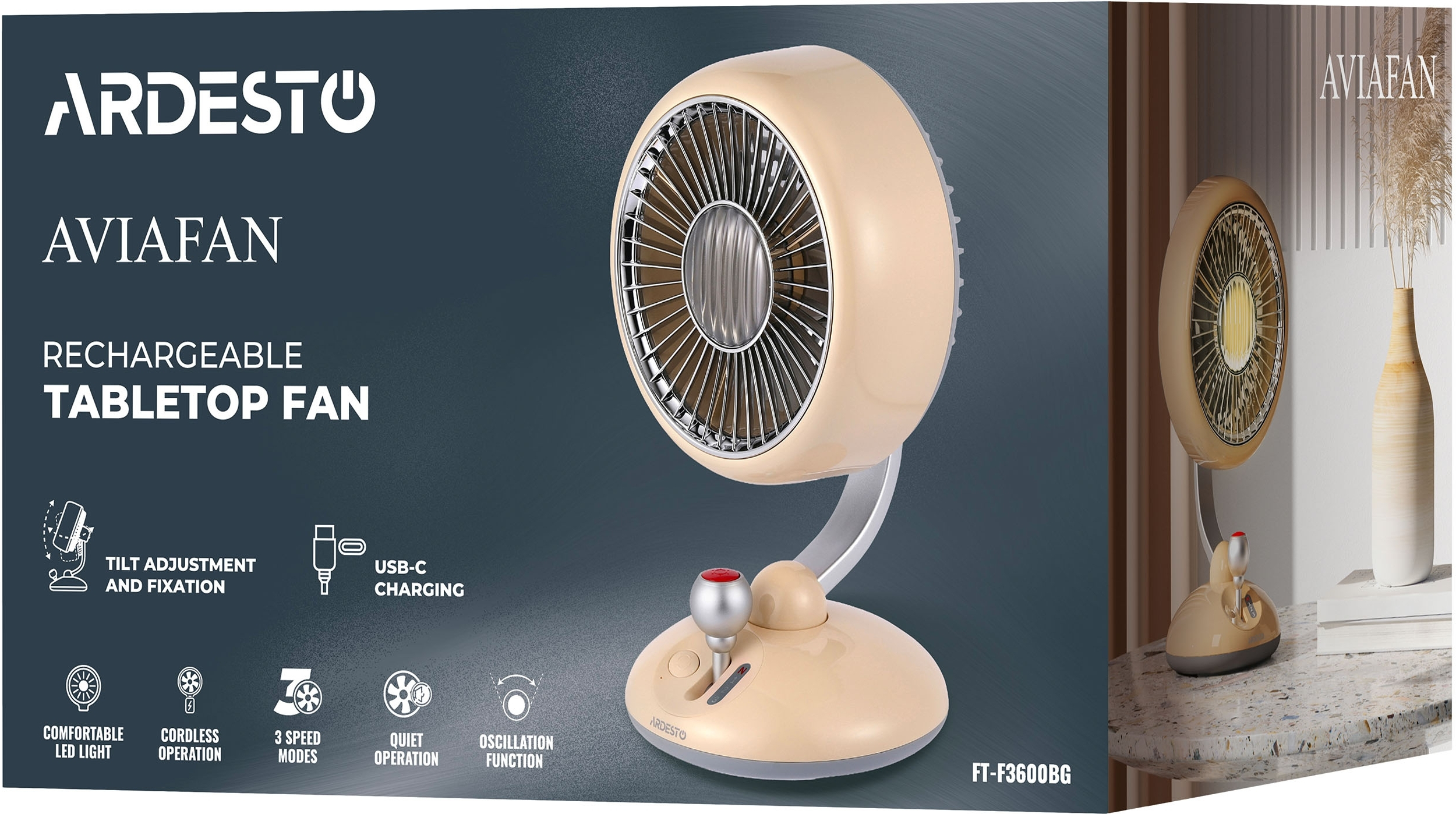 Вентилятор ARDESTO AviaFan FT-F3600BG фото 