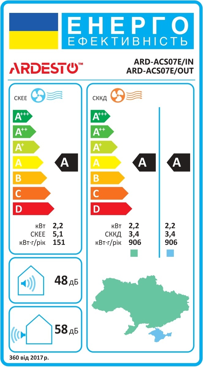 Кондиционер ARDESTO CoolLine ARD-ACS07E фото 