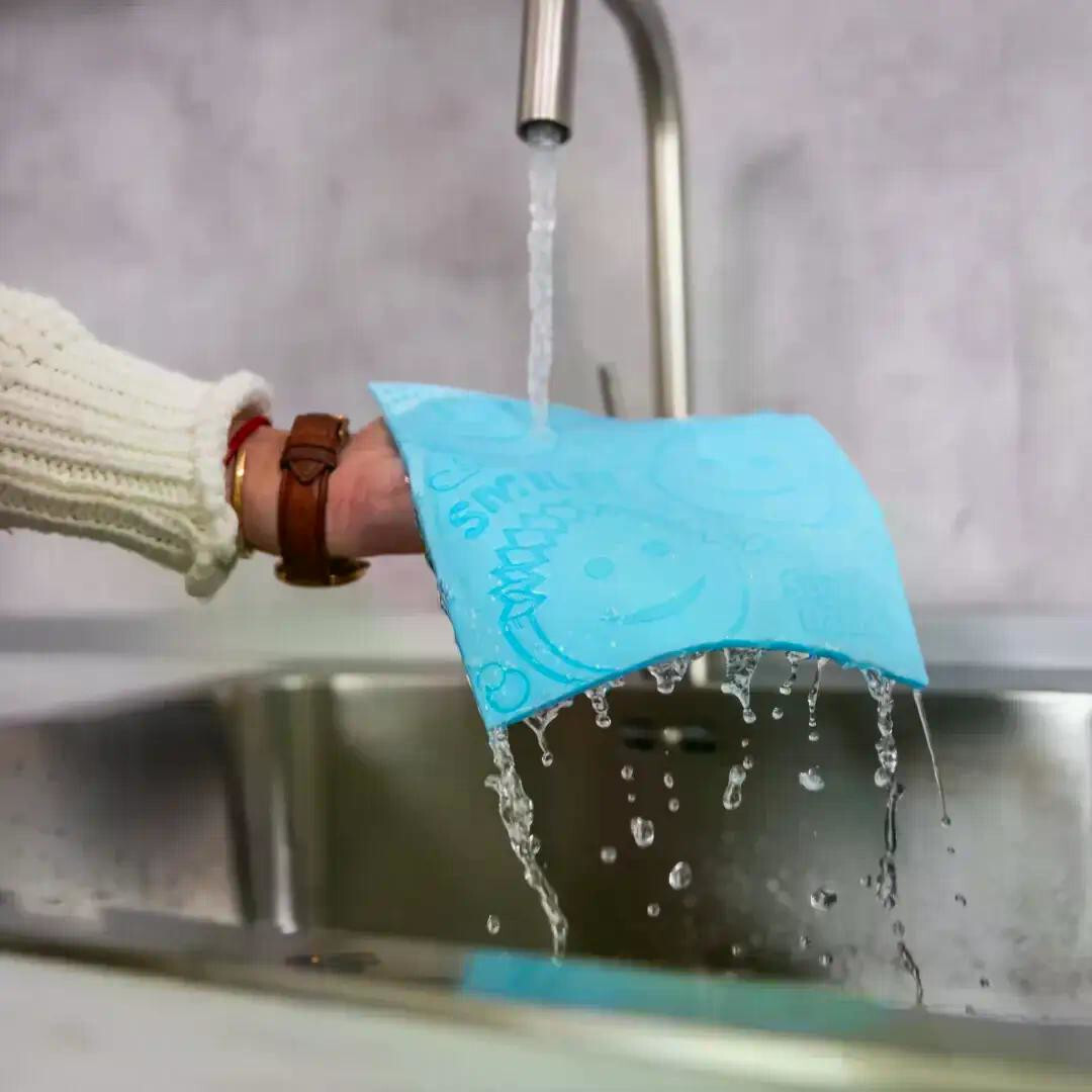 Салфетка для уборки пыли Scrub Daddy Dump Duster голубая фото 3