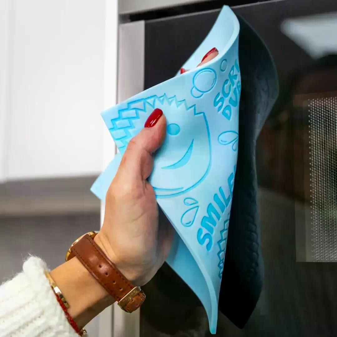 Салфетка для уборки пыли Scrub Daddy Dump Duster голубая фото 4