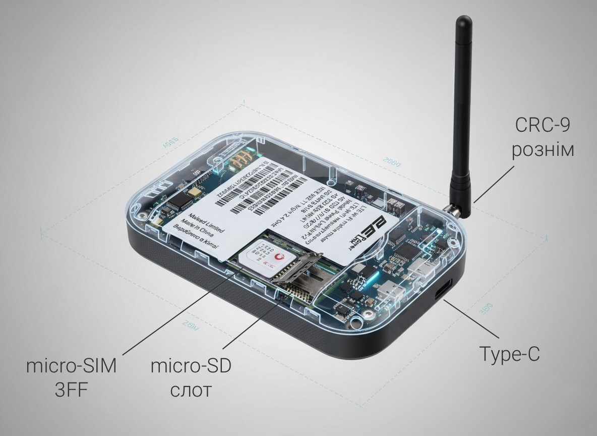 Мобільний 4G Wi-Fi роутер 2E PowerLink (MiFi-2 2025) Black (794300866717)фото