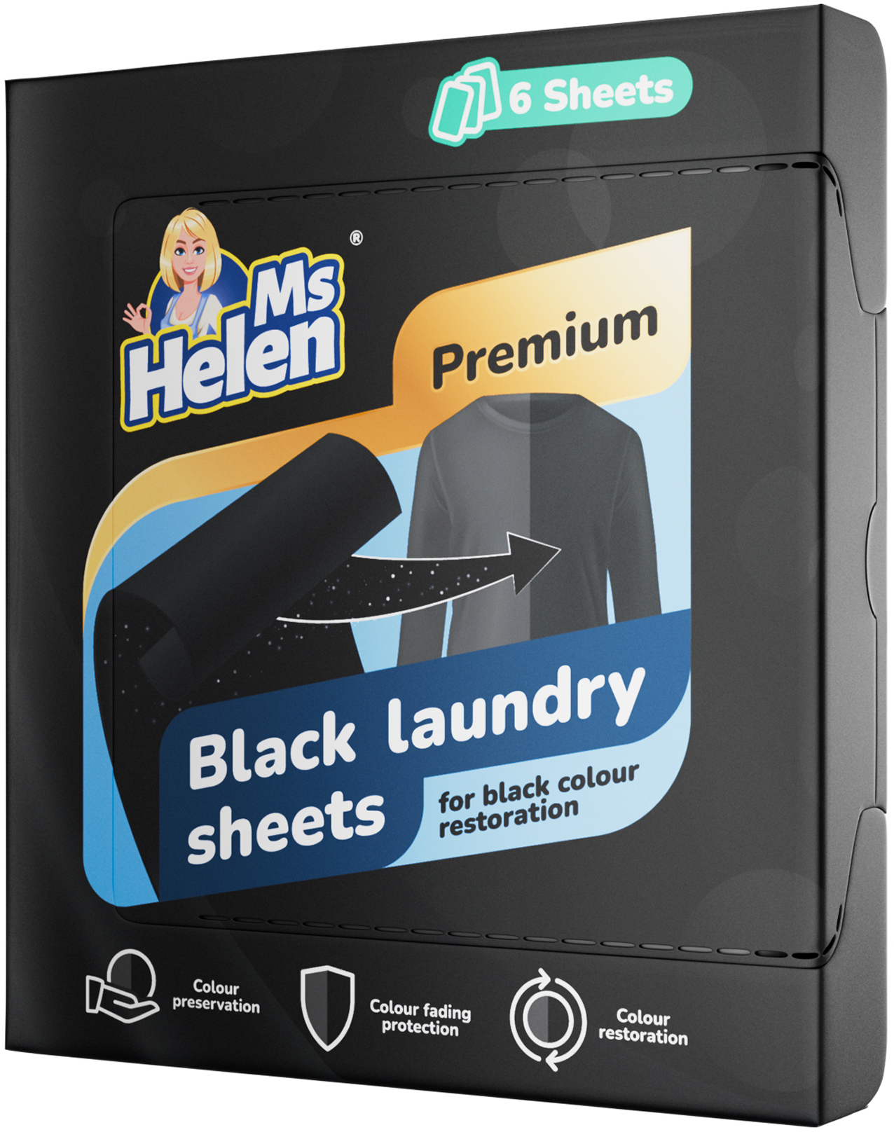 Салфетка Ms Helen для обновления черного цвета 6шт фото 3