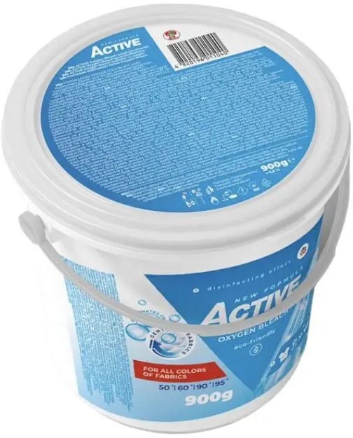 Отбеливатель кислородный Active для белых тканей с ароматом свежести 900г фото 2