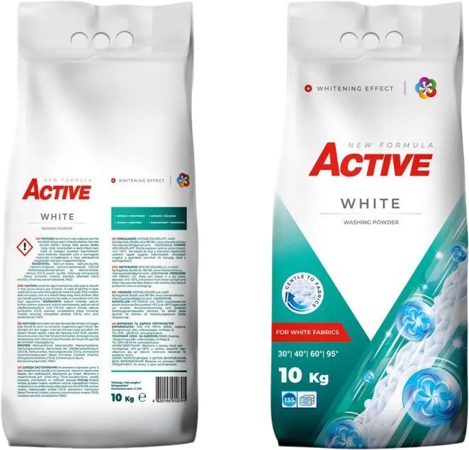Порошок для прання Active White з ароматом свіжості (пакет) 10кгфото3