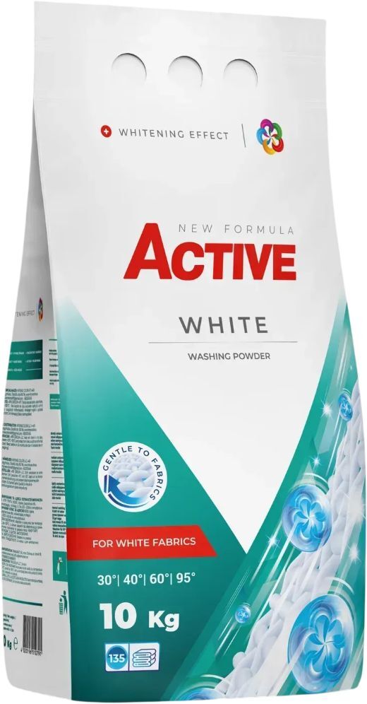 Порошок для прання Active White з ароматом свіжості (пакет) 10кгфото2