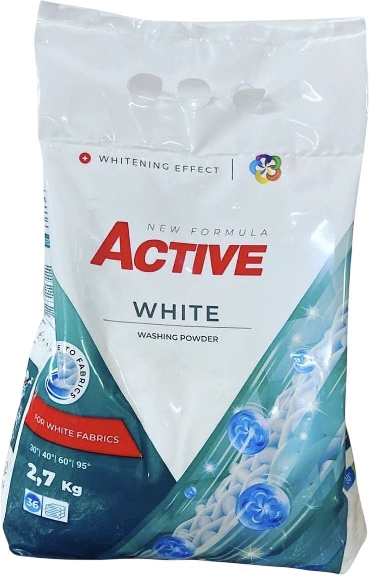 Порошок для прання Active White з ароматом свіжості 2,7кгфото2