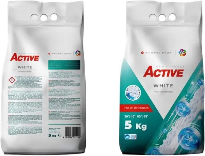 Порошок для прання Active White з ароматом свіжості 5кгфото2
