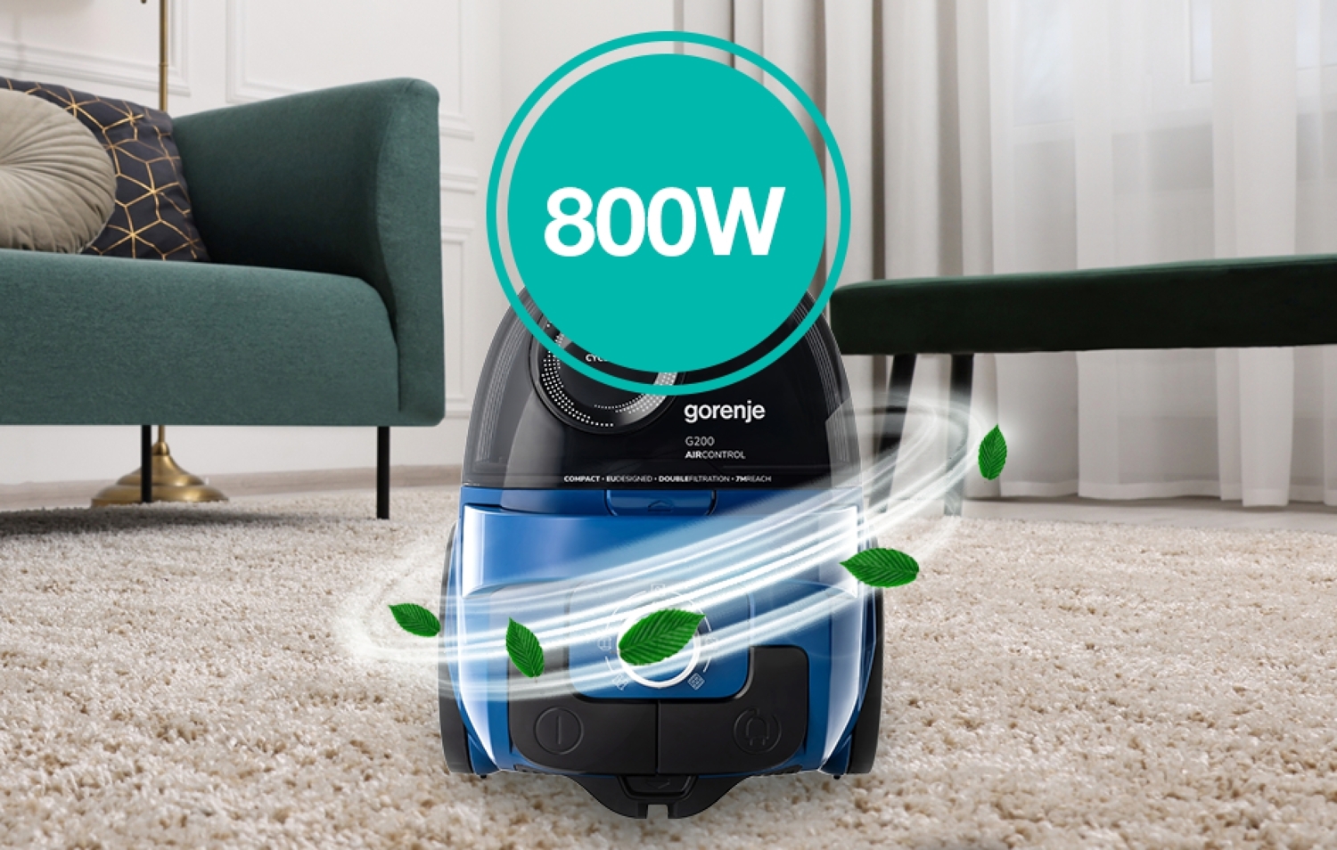 Пылесос Gorenje VCE01G2ACBL фото