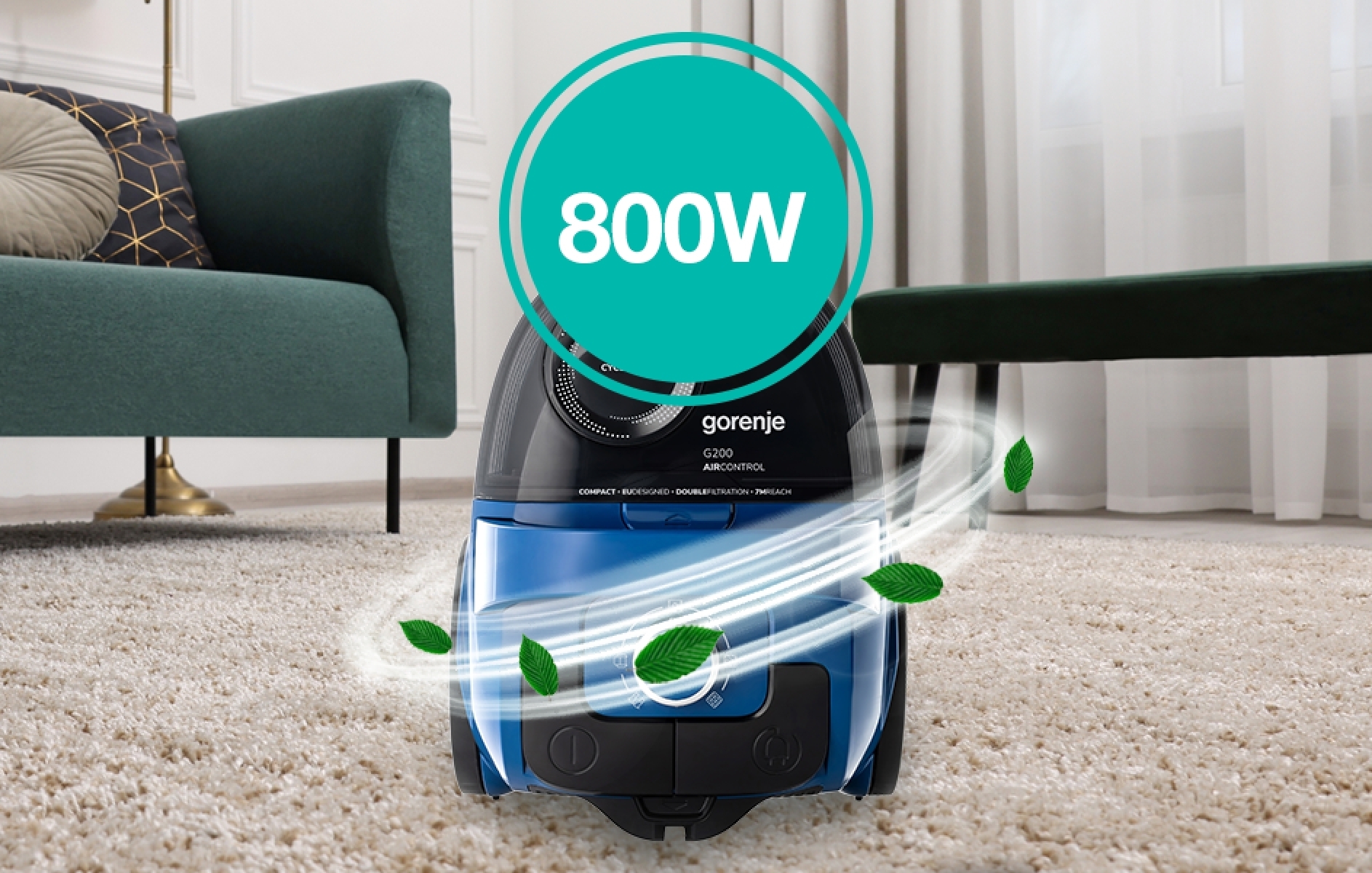 Пылесос Gorenje VCE01G2ACBL фото 11