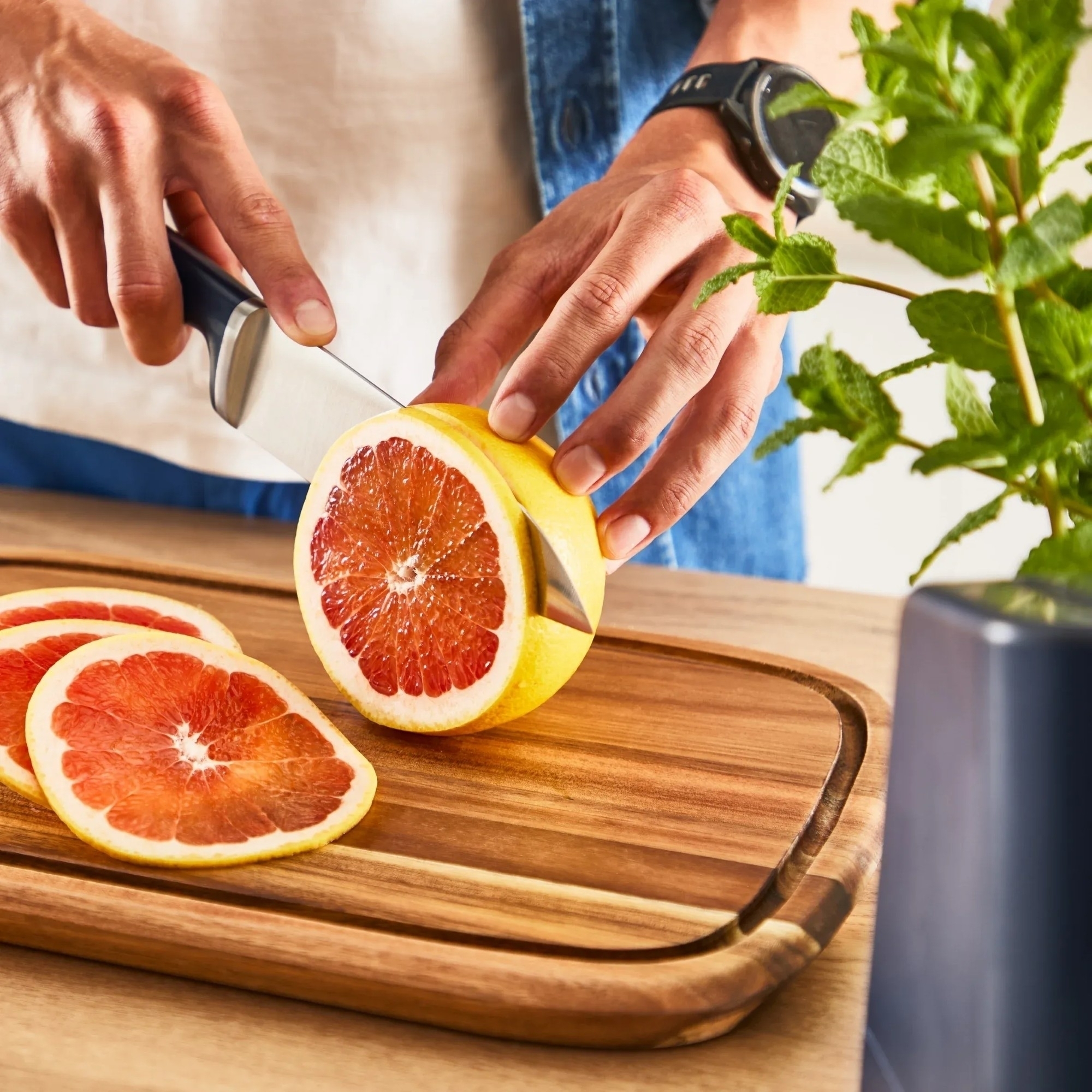 Кухонный нож шеф-повара Tefal EverSharp, 2 предмета, 16,5 см (K297S244) фото 