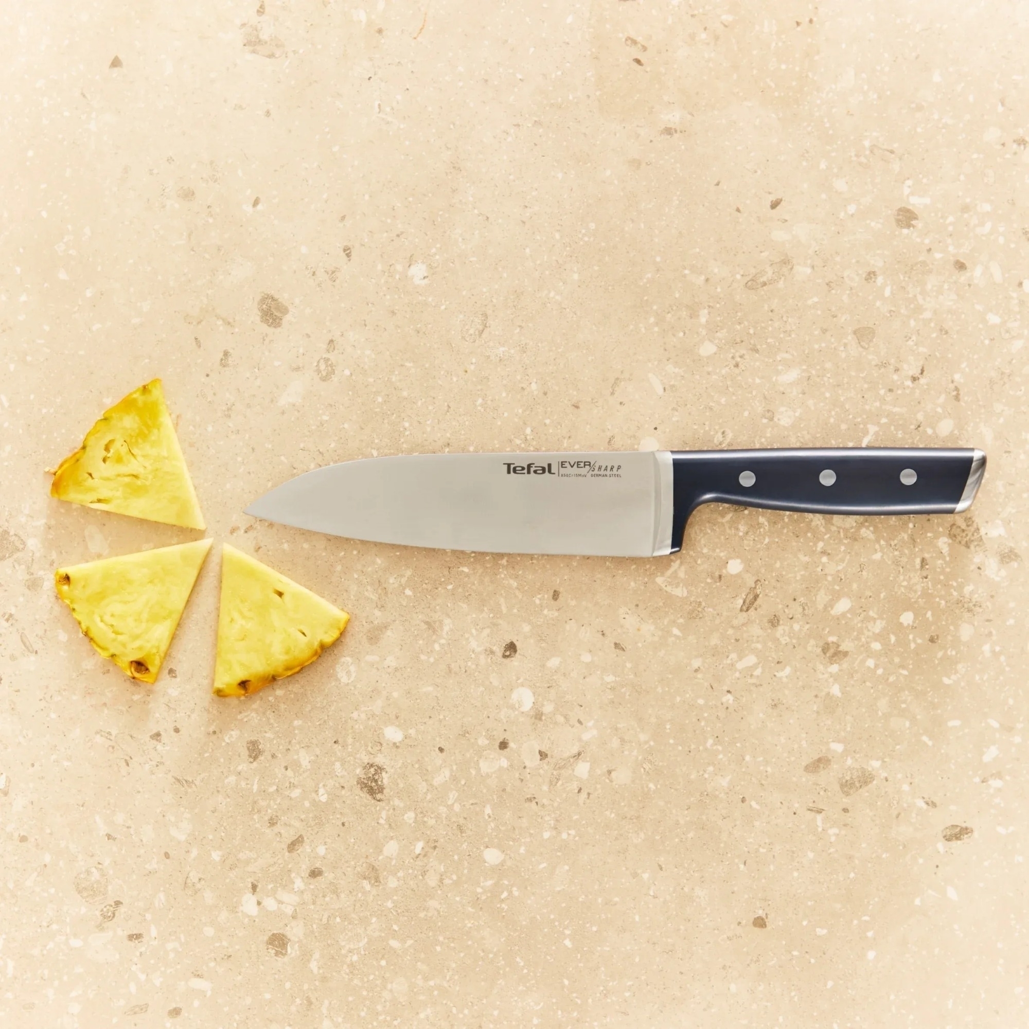Кухонный нож шеф-повара Tefal EverSharp, 2 предмета, 16,5 см (K297S244) фото 