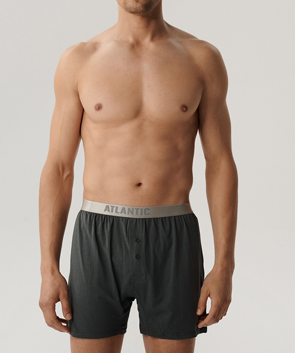 Набір боксерів чоловічих Atlantic 2BMB-005 2шт. 2XL графітовіфото2