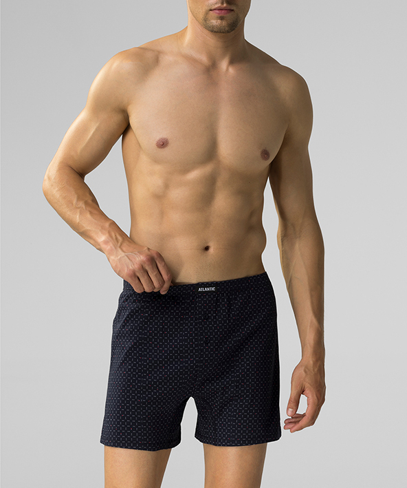 Набір боксерів чоловічих Atlantic 2MBX-062 2шт. L сині/голубіфото