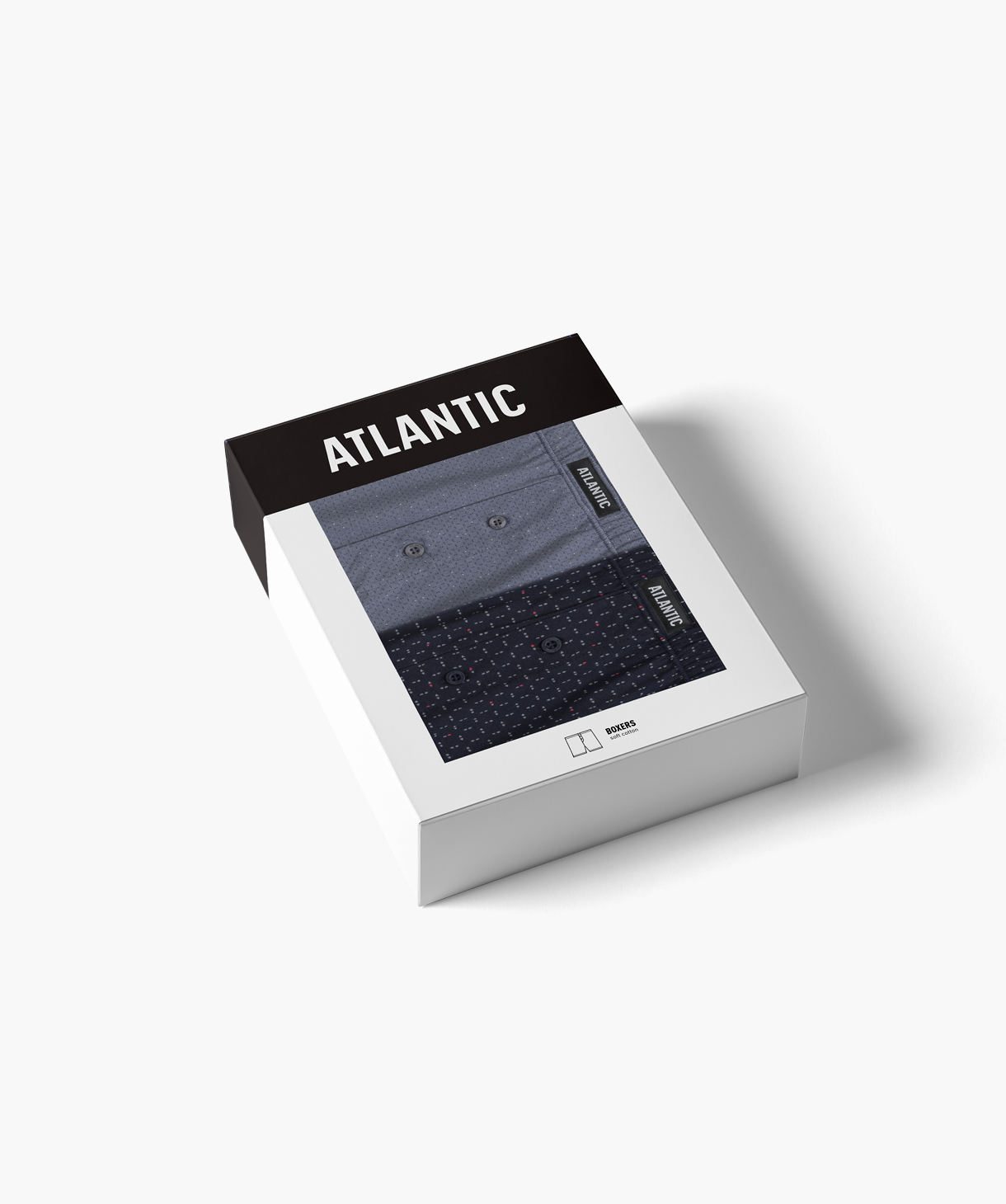 Набір боксерів чоловічих Atlantic 2MBX-062 2шт. 2XL сині/голубіфото