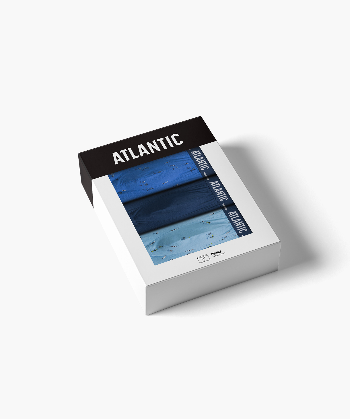 Набір боксерів чоловічих Atlantic 3MH-213 3шт. 2XL блакитніфото