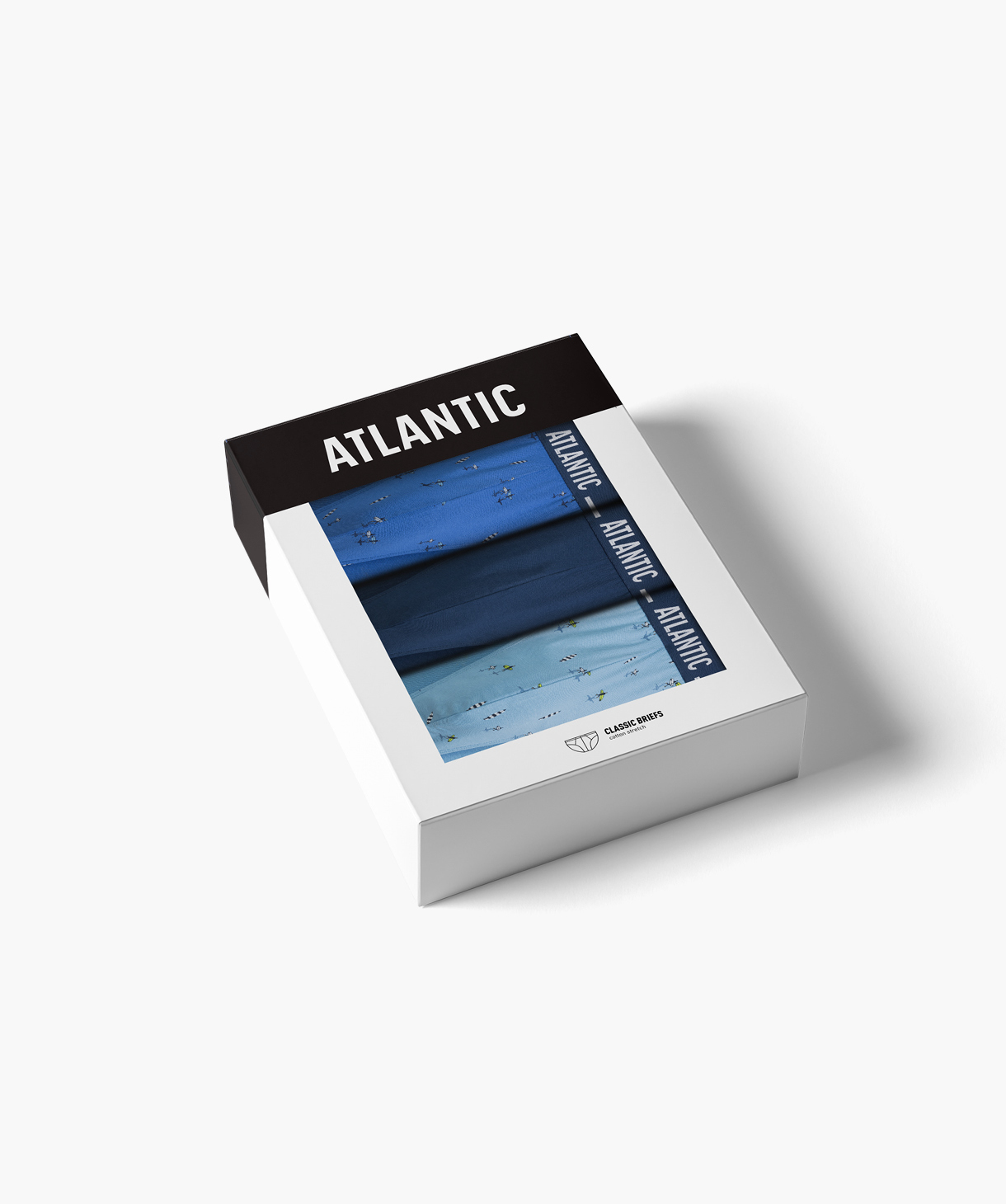 Набір трусів чоловічих спорт Atlantic 3MP-196 3шт. L блакитніфото