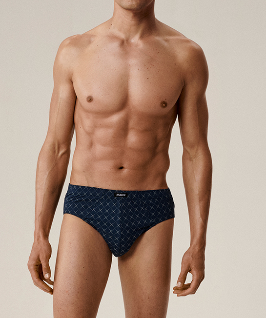 Набір трусів чоловічих класика Atlantic 3MP-205 3шт. M сині/коричневіфото2