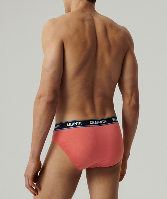 Набор мужских трусов Atlantic 3MP-200 3шт. L синие/коралловые/серые фото 3