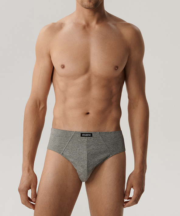 Набор мужских трусов классика Atlantic 3BMP-006 3шт. L черные/серые/темно-серые фото 2