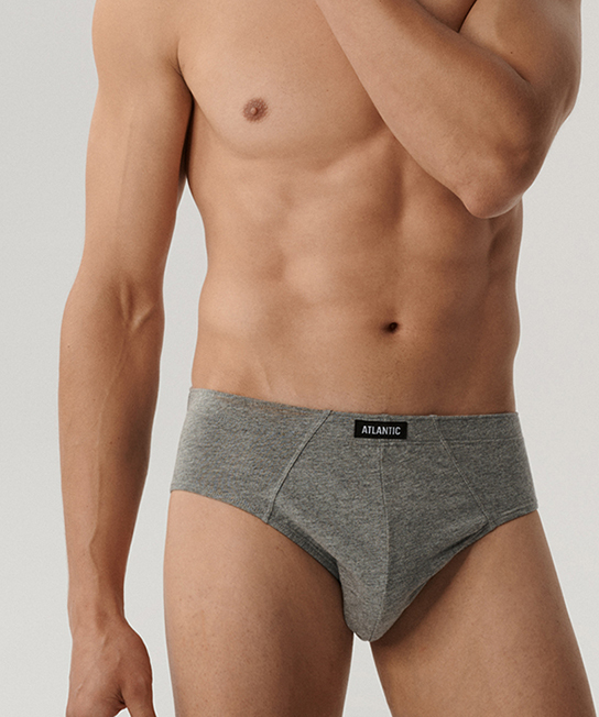 Набор мужских трусов классика Atlantic 3BMP-006 3шт. 2XL черные/серые/темно-серые фото 4