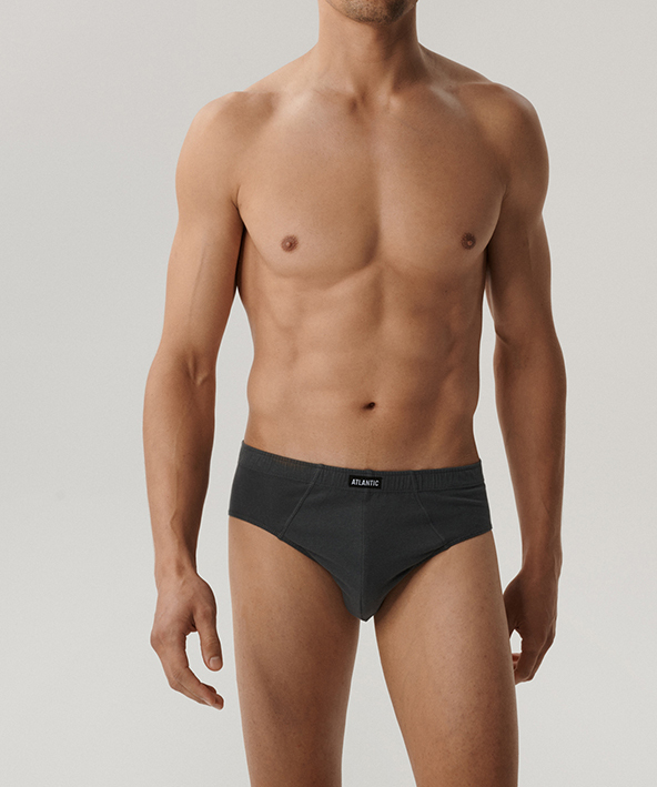 Набір трусів чоловічих класика Atlantic 3BMP-006 3шт. XL графітовіфото2