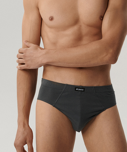 Набор мужских трусов классика Atlantic 3BMP-006 3шт. 2XL графитовые фото 4