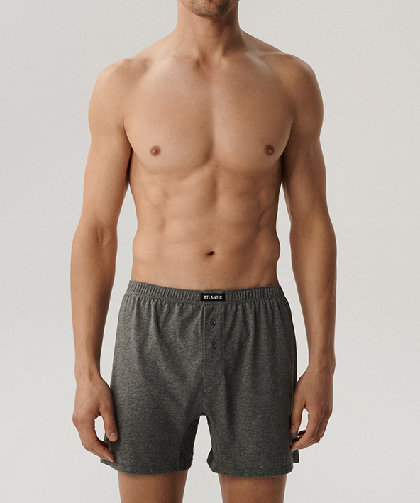 Набір боксерів чоловічих Atlantic 2BMB-003 2шт. 2XL чорні/сіріфото2