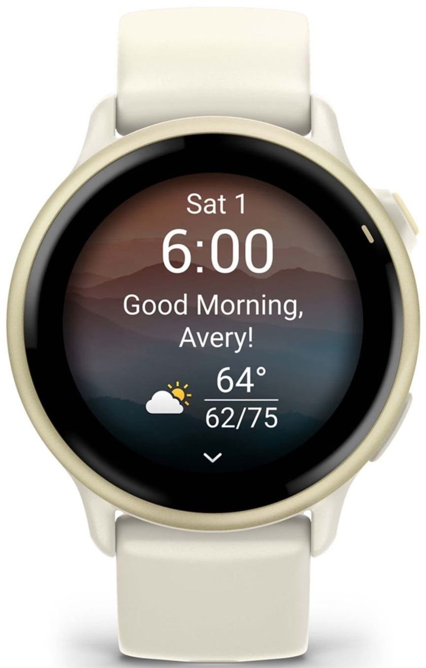 Смарт-годинник Garmin Vivoactive 6 Bone/Lunar Gold (010-02985-01)фото