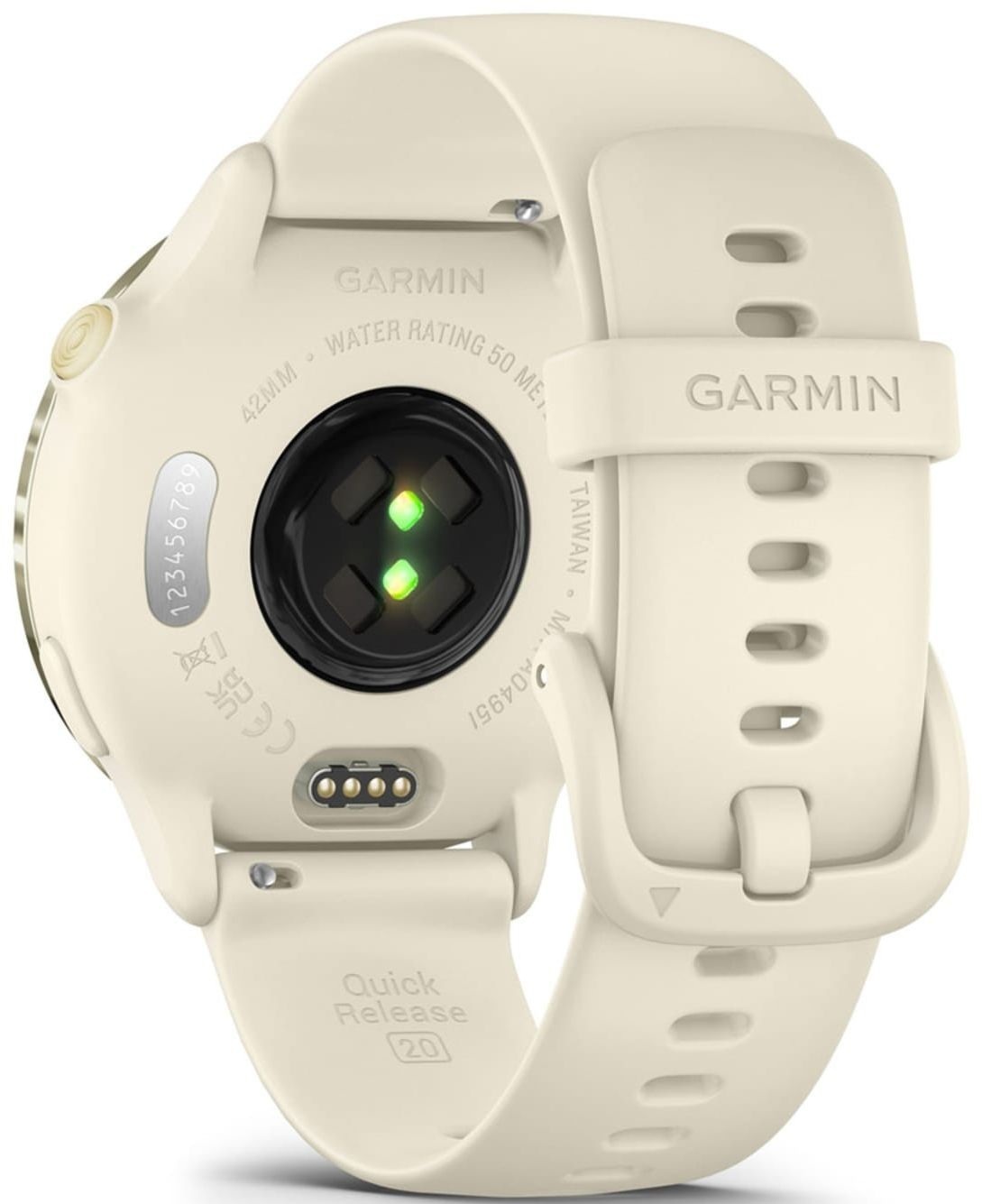 Смарт-годинник Garmin Vivoactive 6 Bone/Lunar Gold (010-02985-01)фото