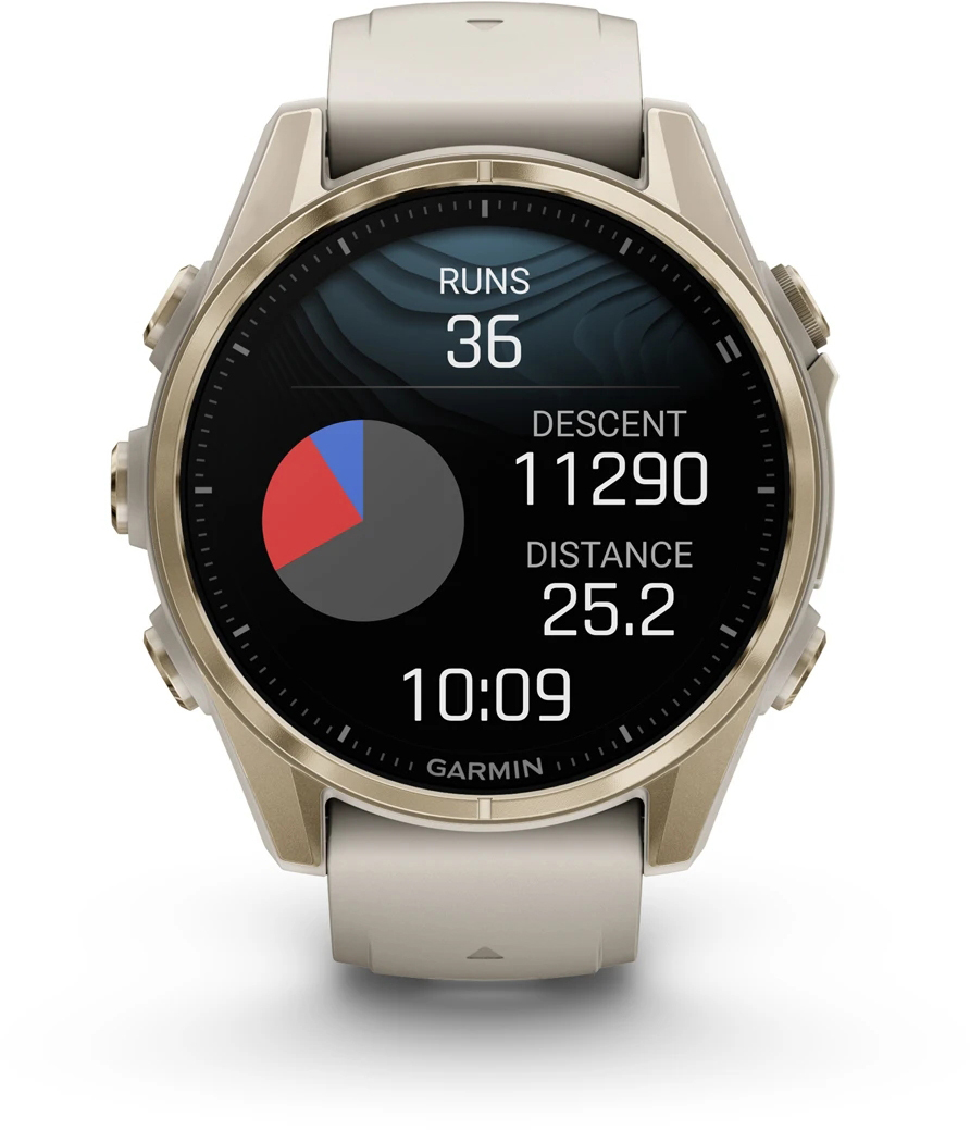 Смарт-годинник Garmin Fenix 8 43mm AMOLED Saph SftGldSS/FgGry FogGry/DkSndbnd (010-02903-11)фото
