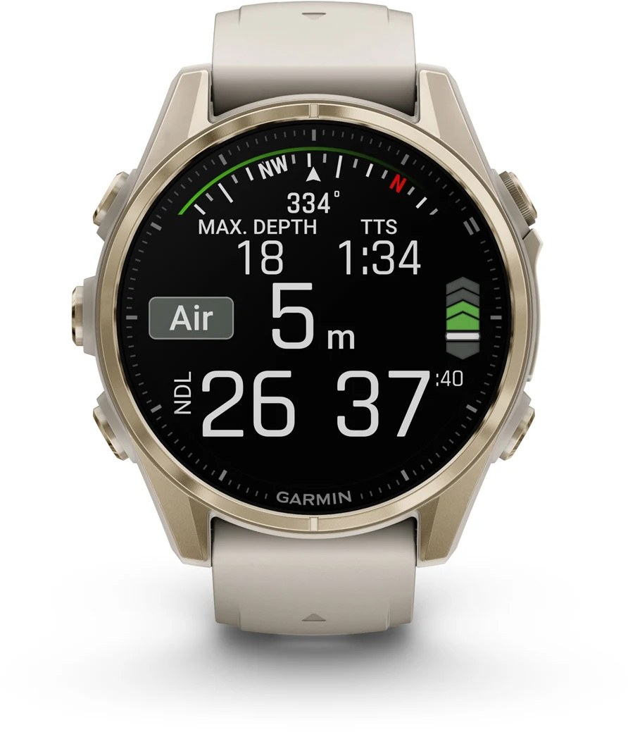 Смарт-годинник Garmin Fenix 8 43mm AMOLED Saph SftGldSS/FgGry FogGry/DkSndbnd (010-02903-11)фото