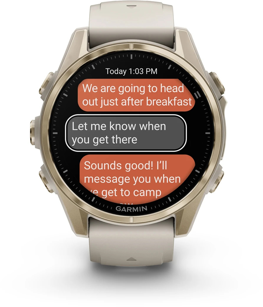 Смарт-годинник Garmin Fenix 8 43mm AMOLED Saph SftGldSS/FgGry FogGry/DkSndbnd (010-02903-11)фото