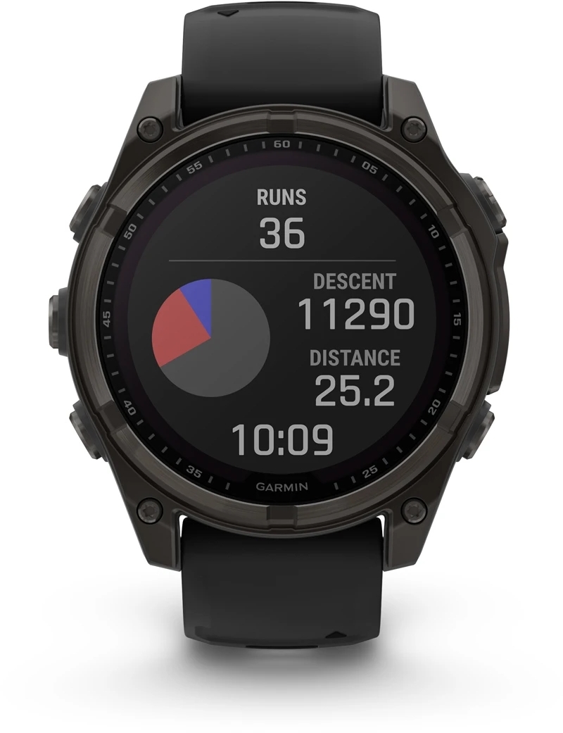 Смарт-годинник Garmin Fenix 8 47mmSaph SolarCrbnGry Ti/BlkBlk/PblGryBnd (010-02906-11)фото