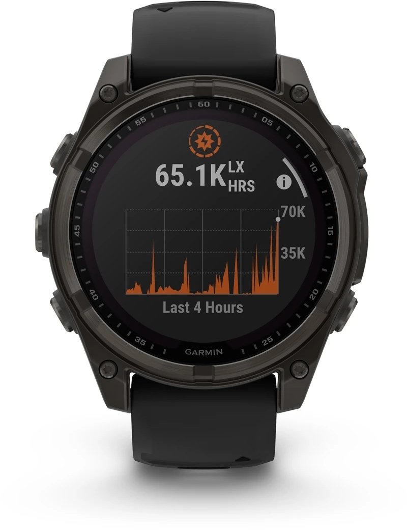 Смарт-годинник Garmin Fenix 8 47mmSaph SolarCrbnGry Ti/BlkBlk/PblGryBnd (010-02906-11)фото