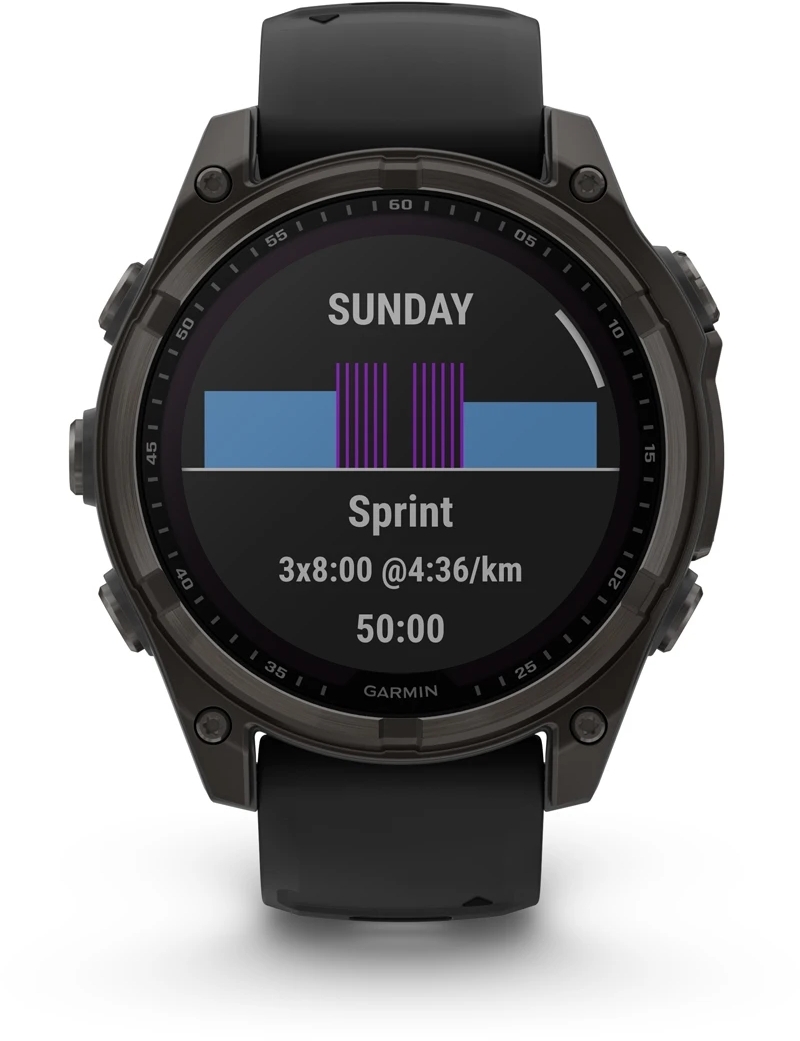 Смарт-годинник Garmin Fenix 8 47mmSaph SolarCrbnGry Ti/BlkBlk/PblGryBnd (010-02906-11)фото