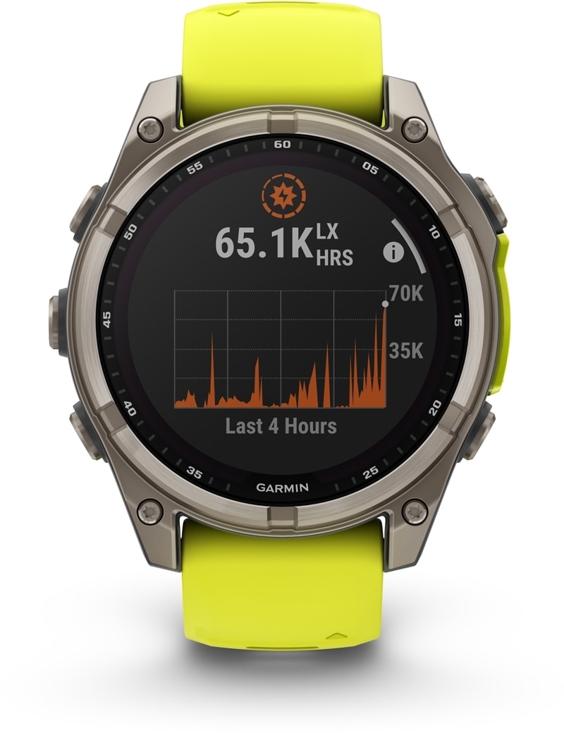 Смарт-часы Garmin Fenix 8 47mmSaph Solar BareTi/GraphiteAmpYe/GrphBnd (010-02906-21) фото 2