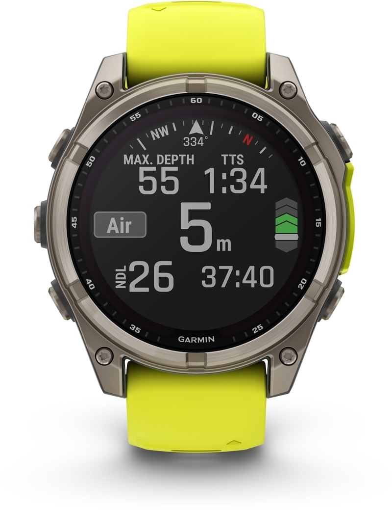 Смарт-часы Garmin Fenix 8 47mmSaph Solar BareTi/GraphiteAmpYe/GrphBnd (010-02906-21) фото 10