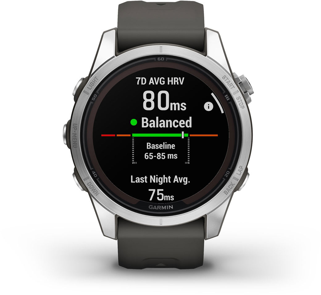 Смарт-часы Garmin Fenix 7S Pro Solar Glass SS w/Graphite band (010-02776-01) фото 2
