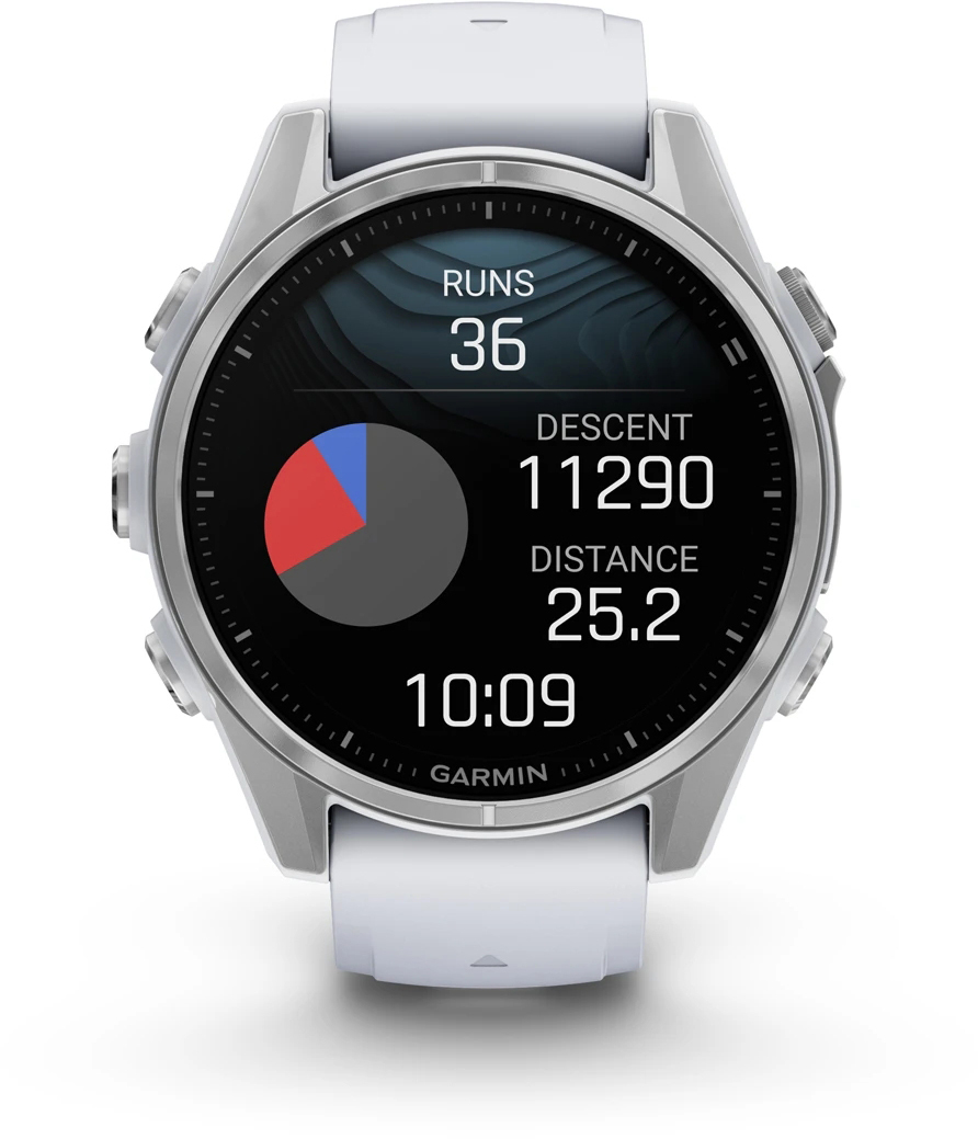 Смарт-годинник Garmin Fenix 8 43mm AMOLED Glass BareSS/Whitestone WhitestoneBnd (010-02903-00)фото