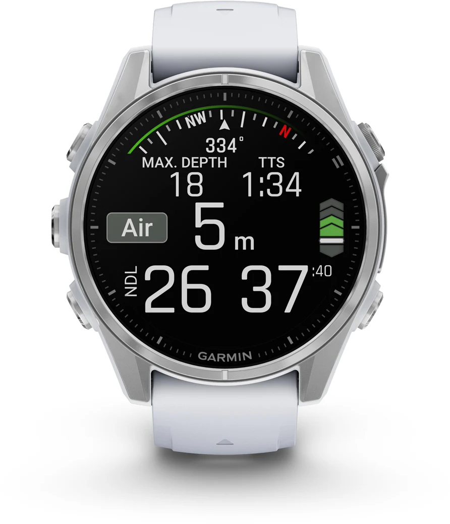 Смарт-годинник Garmin Fenix 8 43mm AMOLED Glass BareSS/Whitestone WhitestoneBnd (010-02903-00)фото